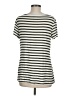 Green Envelope Stripes Ivory Short Sleeve T-Shirt Size M - photo 2