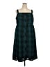 Torrid 100% Polyester Plaid Teal Casual Dress Size 3X Plus (3) - photo 1