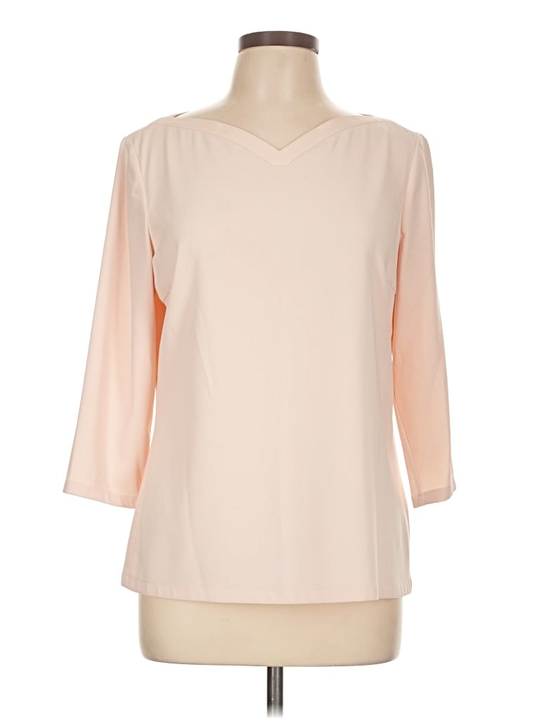 Pre-owned Ted Baker 3/4 Sleeve Blouse In Ivory