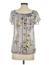 XOXO Gray Short Sleeve Blouse Size S - photo 2