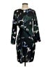 Ann Taylor 100% Polyester Print Green Casual Dress Size 4 Petite - photo 1