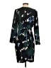 Ann Taylor 100% Polyester Print Green Casual Dress Size 4 Petite - photo 2