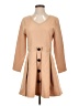 Maje 100% Polyester Solid Tan Casual Dress Size XS (estimated) - photo 1