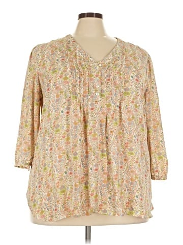 Rose + Olive 3/4 Sleeve Blouse (view 1)