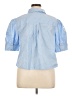 Free Assembly 100% Cotton Blue Short Sleeve Blouse Size XL - photo 2