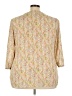 Rose + Olive 100% Polyester Yellow 3/4 Sleeve Blouse Size 3X - photo 2