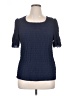 Unbranded 100% Polyester Blue Short Sleeve Top Size XL - photo 1