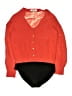 Tibi 100% Silk Color Block Red Long Sleeve Silk Top Size 4 - photo 1