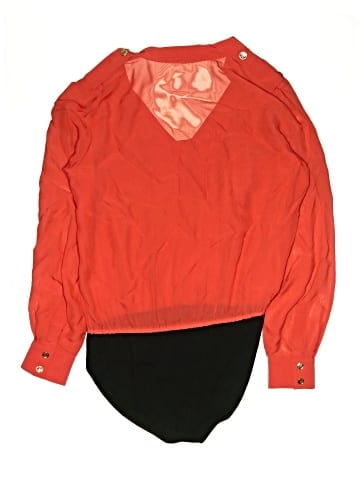 Tibi Long Sleeve Silk Top (view 2)