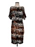 Kasper Print Brown Casual Dress Size S - photo 1