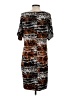 Kasper Print Brown Casual Dress Size S - photo 2