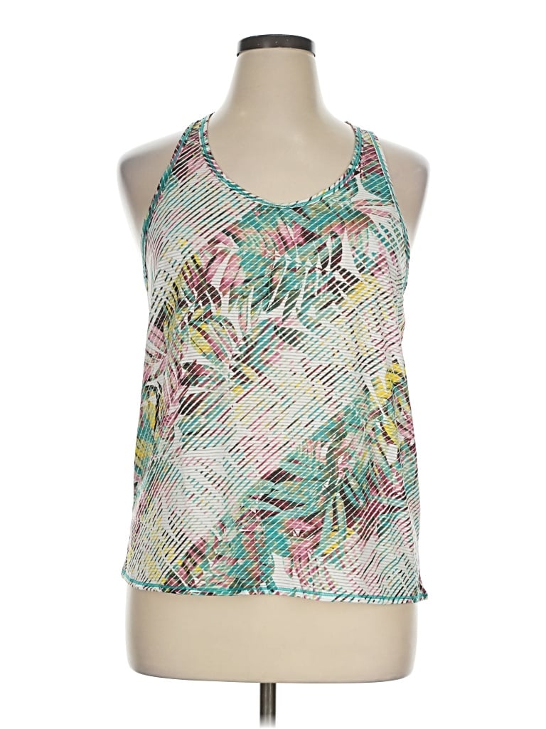 Pre-owned Prana Tank Top Green Halter Neckline Tops