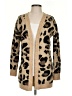 Aqua Animal Print Tan Cardigan Size S - photo 1