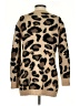Aqua Animal Print Tan Cardigan Size S - photo 2