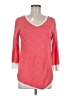 Neiman Marcus Solid Pink Red 3/4 Sleeve Top Size M - photo 1