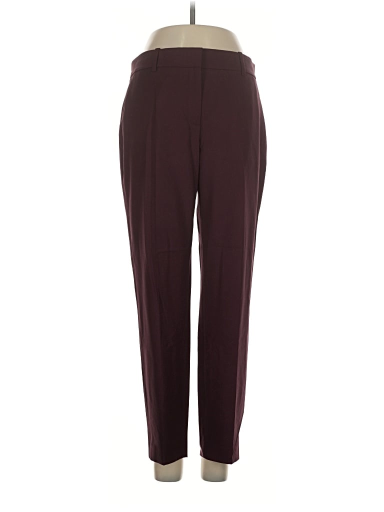 Theory Wool Pants In Burgundy
