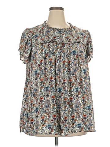 Rose + Olive Short Sleeve Blouse (view 1)
