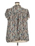 Rose + Olive 100% Polyester Blue Short Sleeve Blouse Size 3X - photo 2