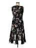Chaps 100% Polyester Floral Black Cocktail Dress Size 10 - photo 1