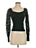 Marled Green Long Sleeve Top Size S - photo 1