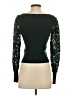 Marled Green Long Sleeve Top Size S - photo 2