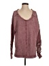Free People 100% Cotton Burgundy Pullover Sweater Size S - photo 1