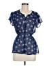 Quiksilver 100% Polyester Blue Short Sleeve Blouse Size M - photo 1