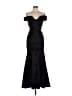 Xscape Solid Black Cocktail Dress Size 10 - photo 1