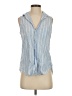 Frank & Eileen Blue Sleeveless Button-Down Shirt Size XS - photo 1