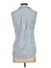 Frank & Eileen Blue Sleeveless Button-Down Shirt Size XS - photo 2