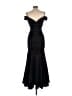 Xscape Solid Black Cocktail Dress Size 10 - photo 2
