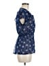 Quiksilver 100% Polyester Blue Short Sleeve Blouse Size M - photo 4