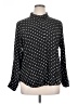 Per Se 100% Rayon Polka Dots Black Long Sleeve Blouse Size XL - photo 1