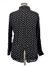 Per Se 100% Rayon Polka Dots Black Long Sleeve Blouse Size XL - photo 2