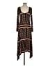 Assorted Brands Chevron-herringbone Brown Casual Dress Size XS (estimated) - photo 1