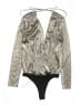 BCBGeneration 100% Polyester Metallic Silver Bodysuit Size XXS - photo 1