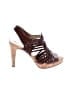 Unity 100% Leather Brown Heels Size 9 1/2 - photo 1