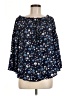 MICHAEL Michael Kors Blue 3/4 Sleeve Blouse Size M - photo 1