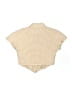 Zara Checkered-gingham Tan Short Sleeve Button-Down Shirt Size 10 - photo 2