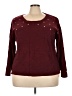 Missguided 100% Acrylic Stars Burgundy Pullover Sweater Size 3X - photo 1