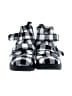 SO Checkered-gingham Black Ankle Boots Size 9 - photo 2