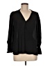 Aqua 100% Polyester Black Long Sleeve Blouse Size M - photo 1