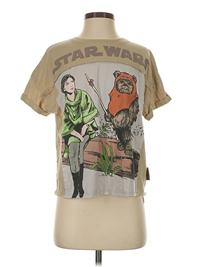 Pre-owned Star Wars Short Sleeve T-shirt In Tan