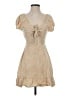 Hurley 100% Rayon Tan Cocktail Dress Size S - photo 1
