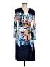 BCBGMAXAZRIA Print Blue Cocktail Dress Size M - photo 1