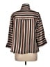Joseph Ribkoff Stripes Brown 3/4 Sleeve Button-Down Shirt Size 6 - photo 2
