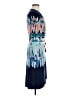 BCBGMAXAZRIA Print Blue Cocktail Dress Size M - photo 4