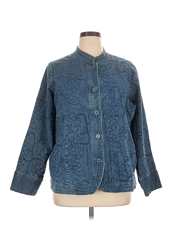 Pre-owned Denim & Co Denim Jacket In Blue