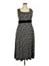 Perceptions Animal Print Black Casual Dress Size 18 - photo 1