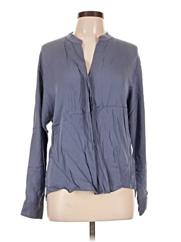 Vince. Long Sleeve Silk Top (view 1)